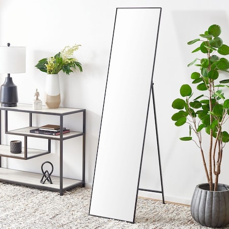 Safavieh 28 x 16 x 69 in. Wellen Black Mirror MRR2008C